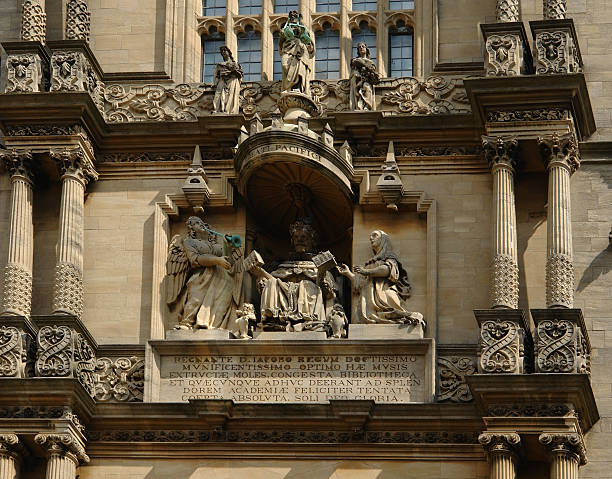 istock sculptures on a house facade in Oxford 95941019