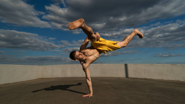 istock Tricking on the street. Martial arts 959415006