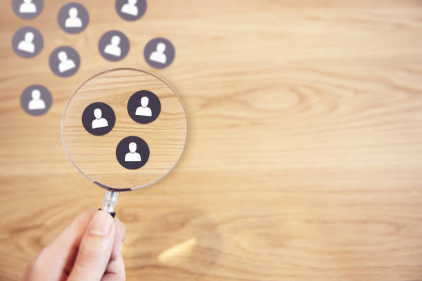 istock Businessman managing group people icons. HR concept. 959419322
