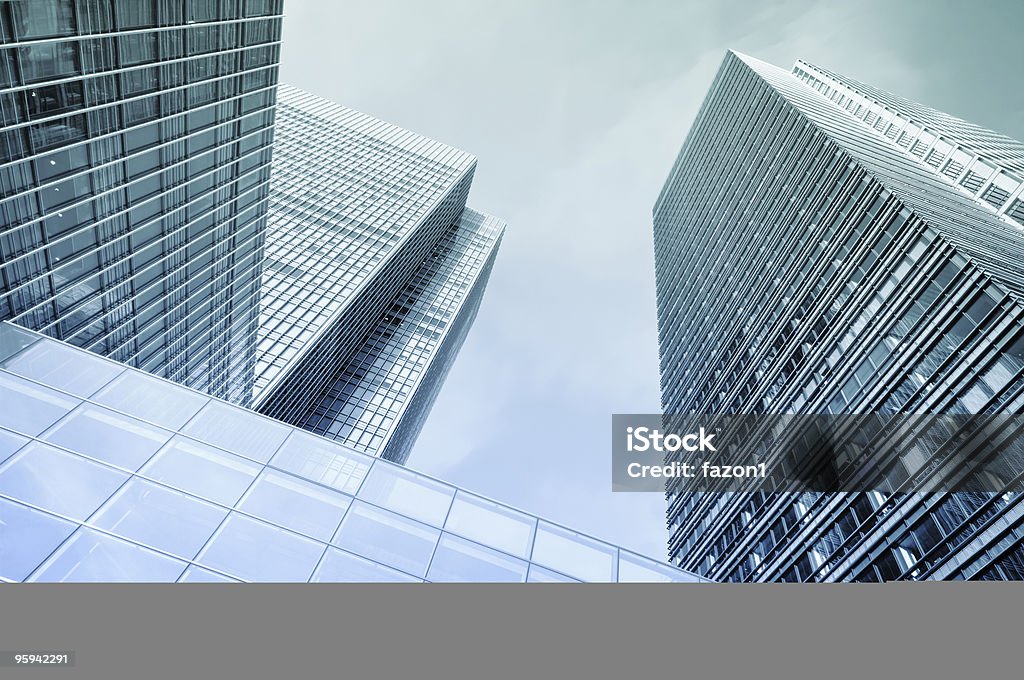 Office Buildings in London. Corporate office buildings in Canary Wharf, London. Architecture Stock Photo