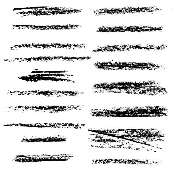 istock Grunge chalk strokes. Freehand black brushes. Handdrawn chalked smears. Modern vector illustration. 959426814