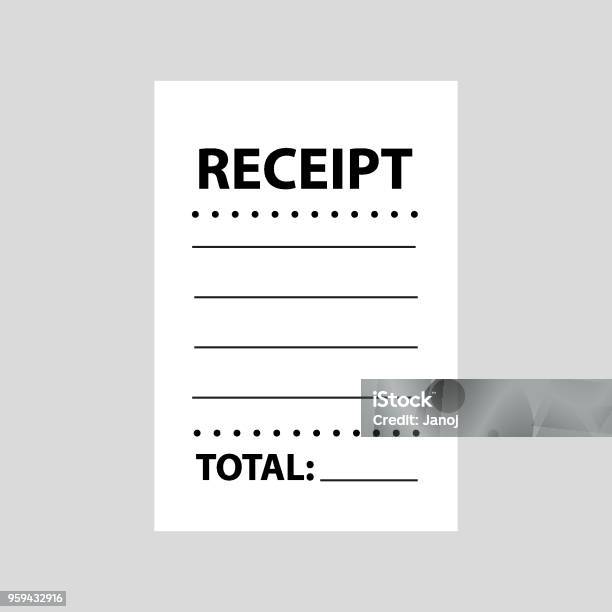 Receipt Image Receipt Stock Illustration - Download Image Now - ATM, Business, Buying ...