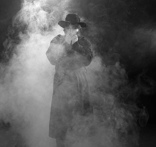 woman alone in smoky ambiance