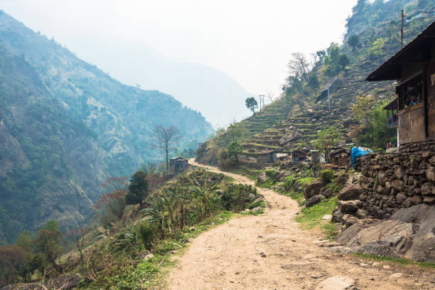 istock Mountain road in the Himalayas, Nepal. 959434494