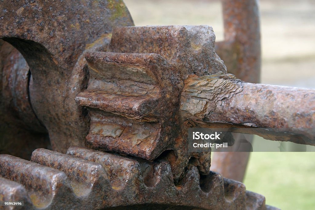 rusty gear wheels detail of rusty gear wheels Agricultural Equipment Stock Photo