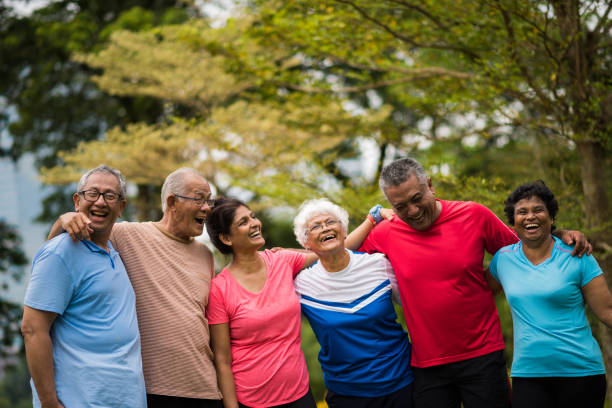 Group of active seniors enjoying their golden years