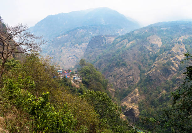 istock Mountain landscape with a deep gorge in the Himalayas. 959437682