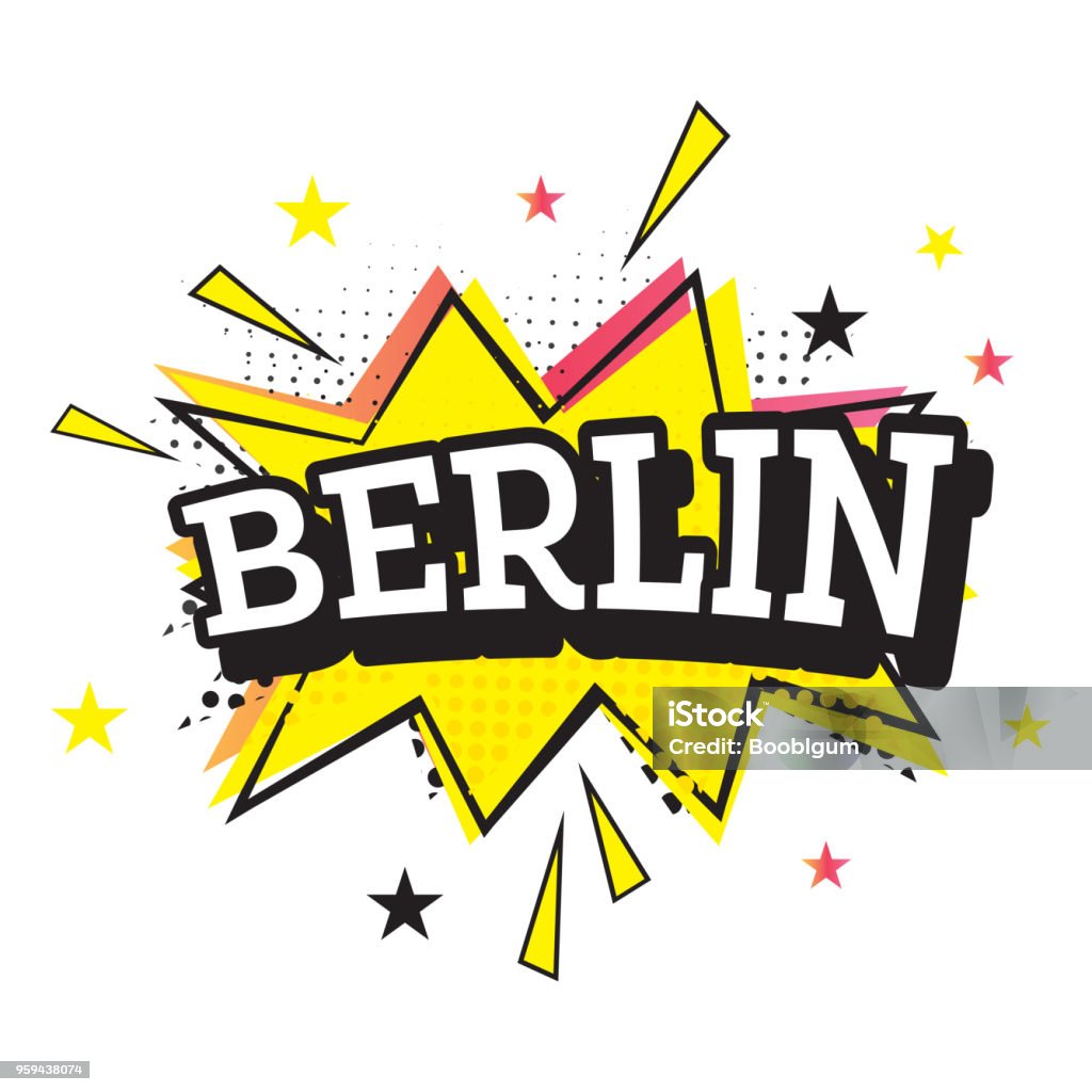 Berlin Comic Text in Pop Art Style. Berlin Comic Text in Pop Art Style. Vector Illustration. Berlin stock vector