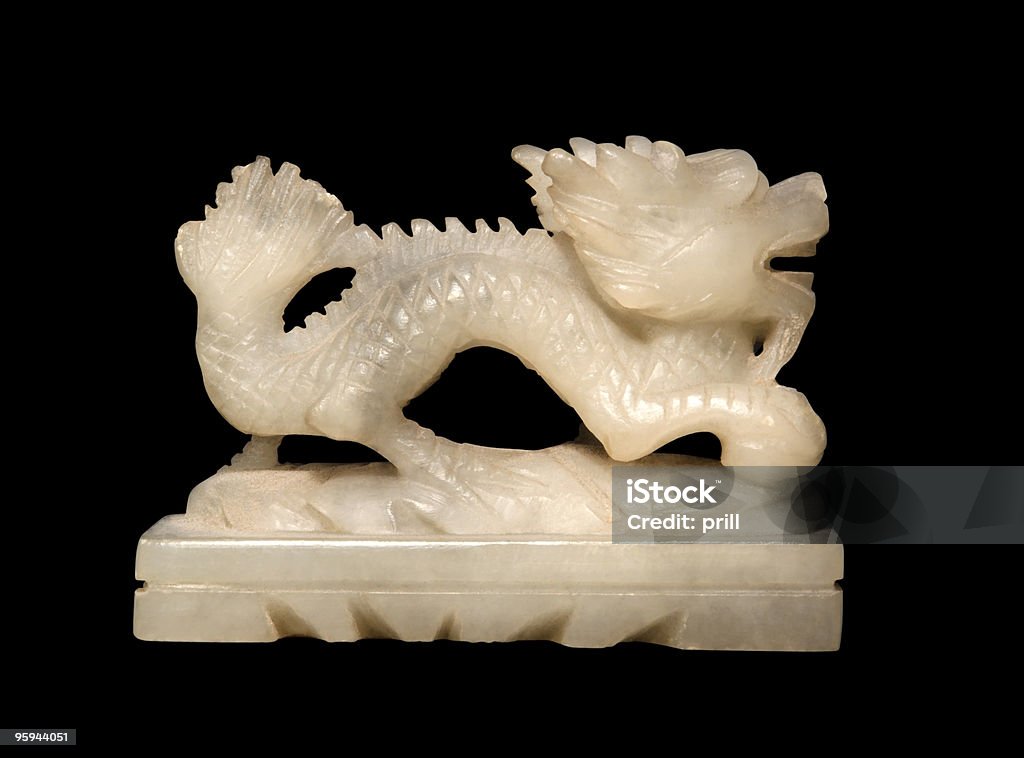 Steatite dragon sideways - Foto stock royalty-free di Allegoria
