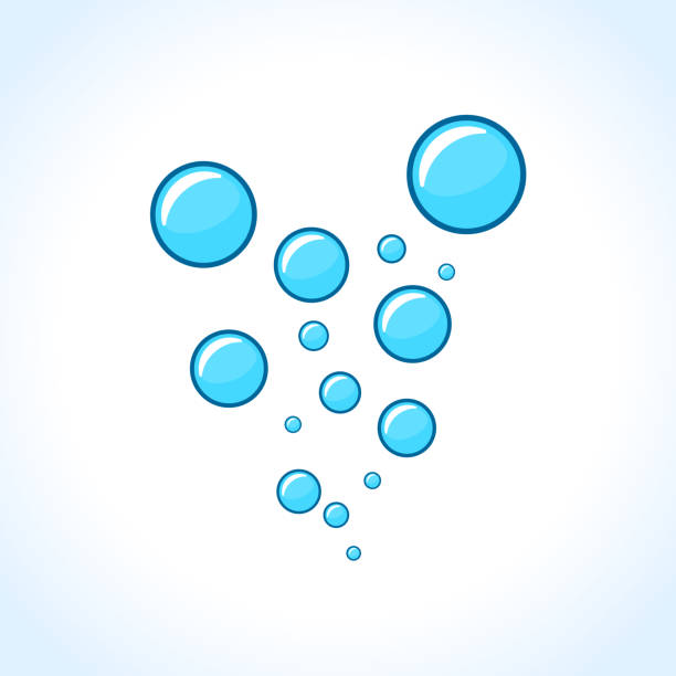 ilustrações, clipart, desenhos animados e ícones de design de bolhas no fundo branco - bubble