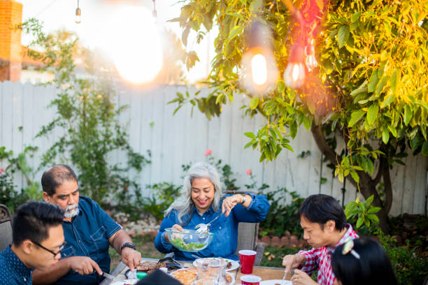 istock Outdoor Dinner on Beautiful Summer Evening 959452098