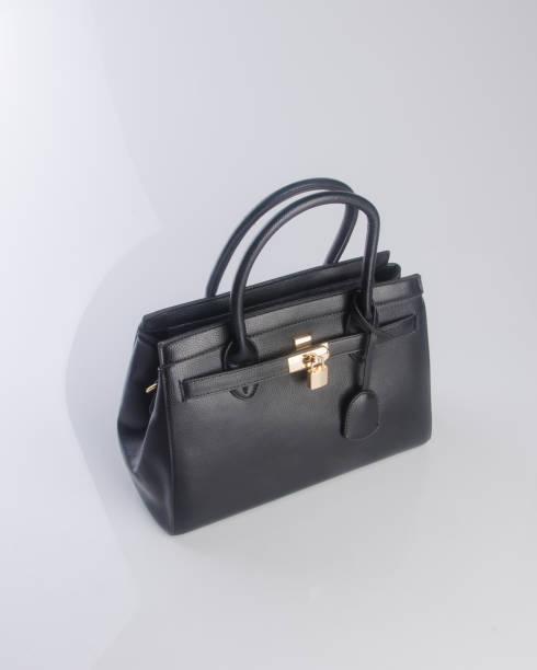 bag or black colour female bag on a background