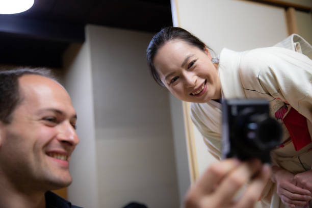 istock Caucasian man enjoying Japanese experience 959457468