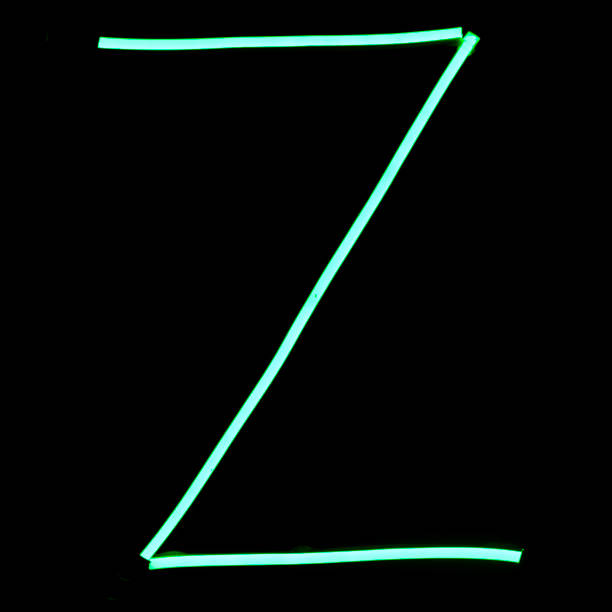 istock Green neon lights alphabet letters 959463540