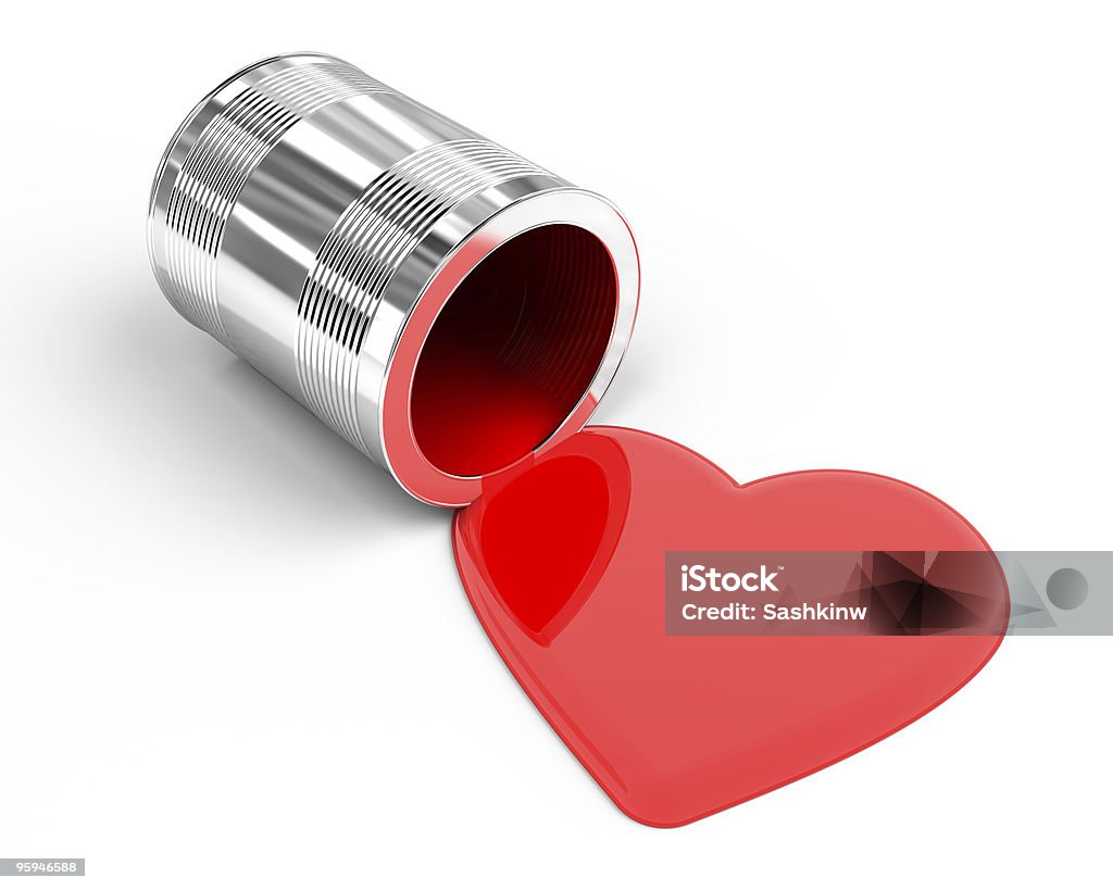 Coração em forma de tinta derramado - Foto de stock de Amor royalty-free