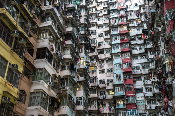 istock Overcrowded residential building in Hong Kong 959467782
