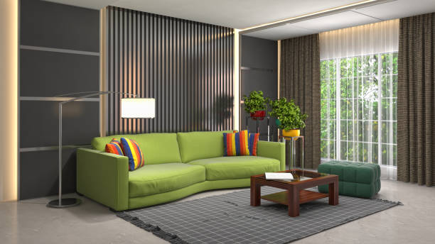 istock Interior living room. 3d illustration 959468520