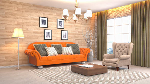 istock Interior living room. 3d illustration 959473912