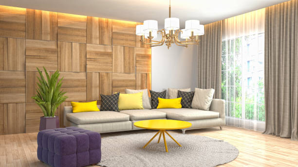 istock Interior living room. 3d illustration 959473924