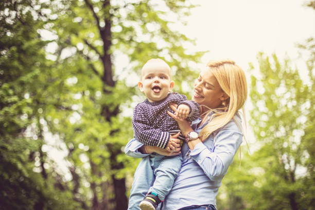 istock Day at park with baby. 959479720
