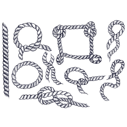 Fun Rope Doodles Ropes Doodle Stock Illustration - Download Image Now - Art, Border ...