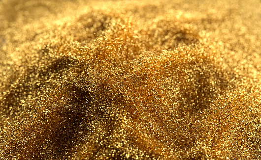 Sprinkle gold dust. 3d render