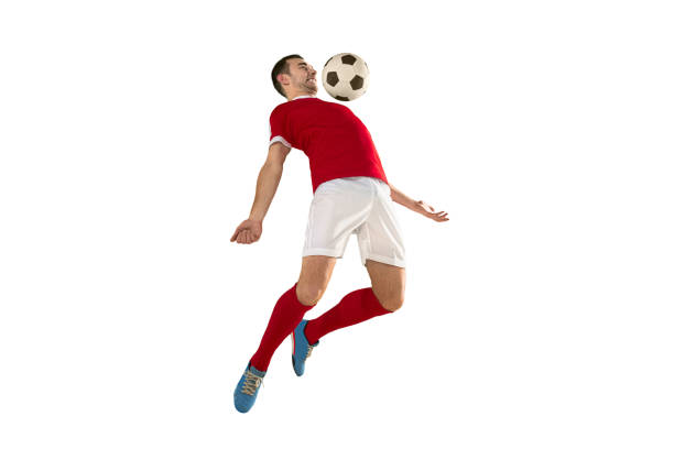 istock Professional football soccer player isolated white background 959488590