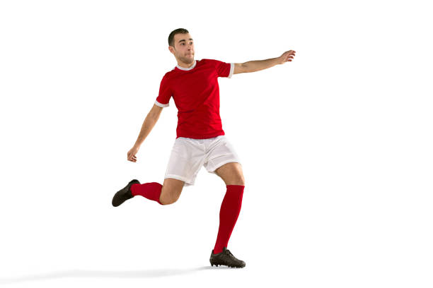 istock Professional football soccer player isolated white background 959488746