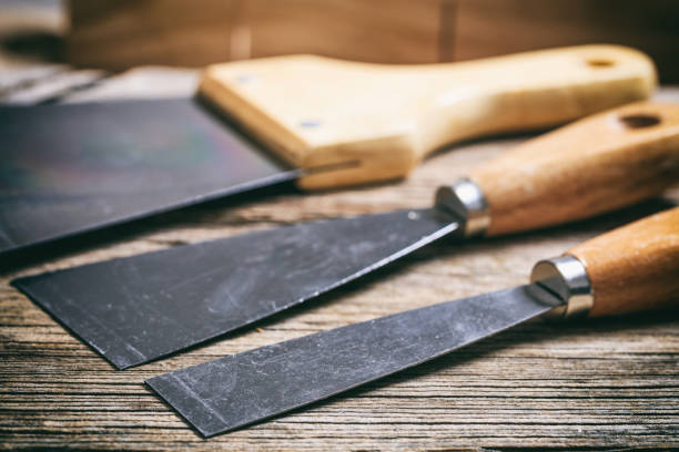 istock Set of spatulas on a wooden background 959488796