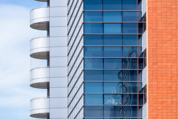 istock Rows of metal balconies in a modern building 959491572