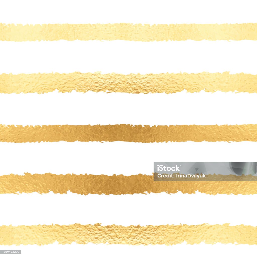 Stripped shiny seamless pattern Seamless pattern vector gold foil background. Stripped shiny golden metallic glamour sparkle template for cards, invitations, posters, cards. Vector illustration stock vector. Gold - Metal stock vector