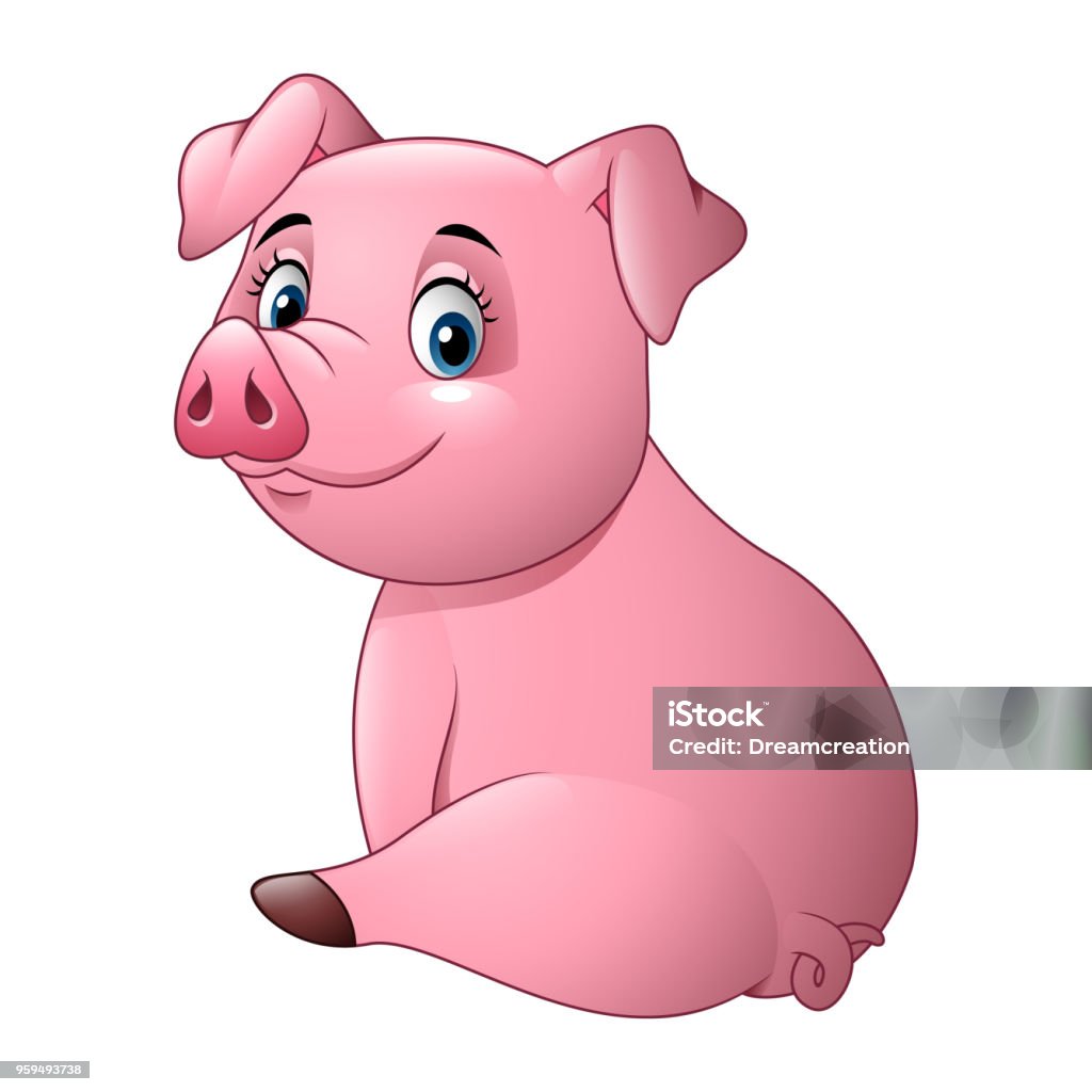 Ilustración de Dibujos Animados Adorable Bebé Cerdo y más Vectores Libres  de Derechos de Agricultura - Agricultura, Alegre, Animal - iStock