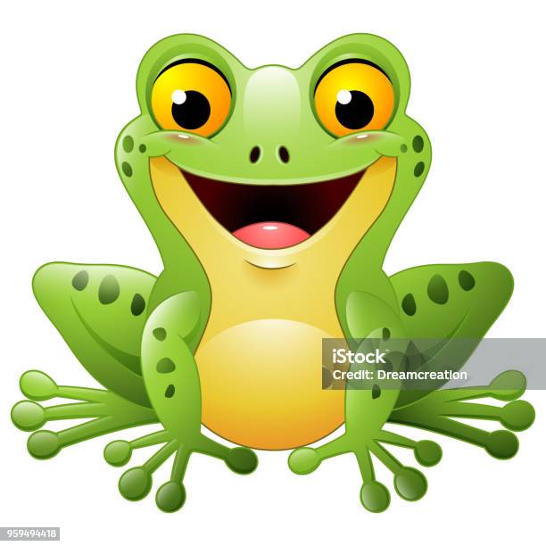 Cartoon Cute Frog Stock Illustration - Download Image Now - Frog, Cartoon, Animal