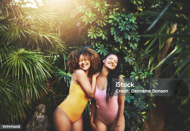 Tropical Beauties Stock Photo - Download Image Now - Swimwear, Women, Summer