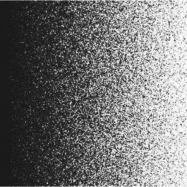 Halftone black and white Halftone pattern texture. Black and white gradient. Random triangles and chaotic shaped figures. Abstract monochrome fade halftone background. pointillism stock illustrations