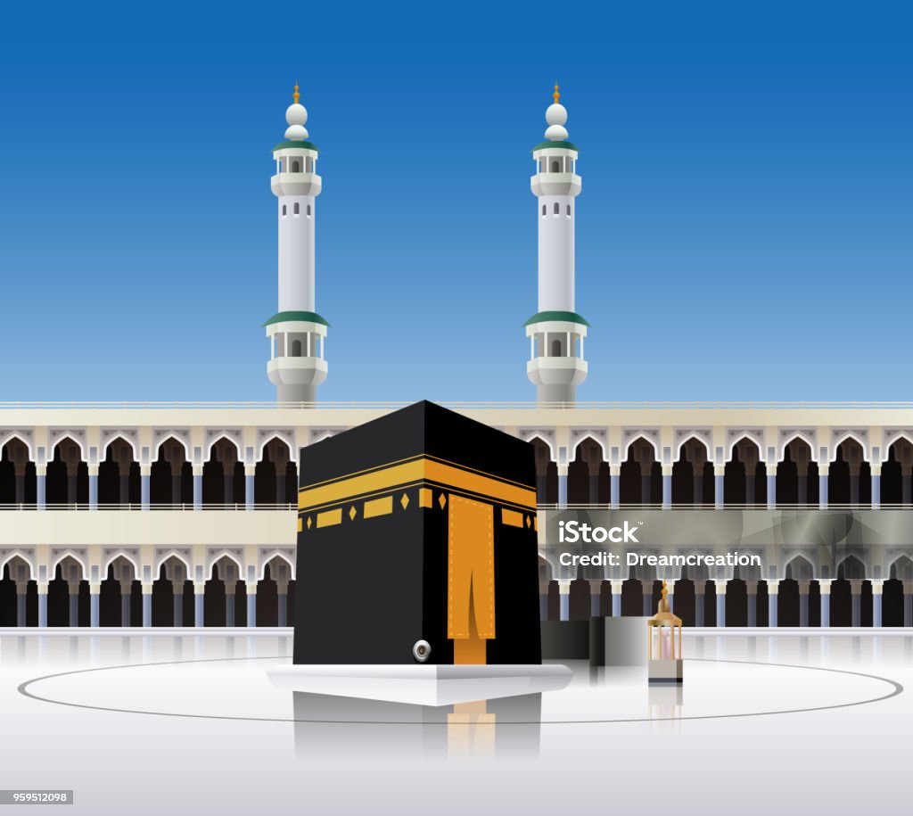 Kaaba Mecca Saudi Arabia Vector illustration of Kaaba Mecca Saudi Arabia Kaaba stock vector