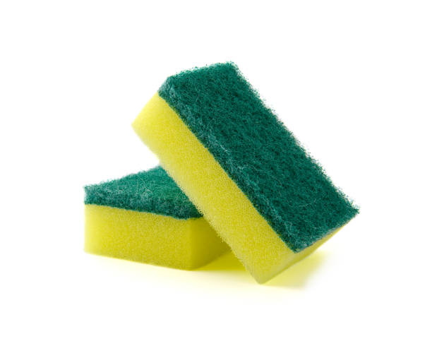 istock Two rectangular foam sponge for washing dishes or cleaning the house. 959516644