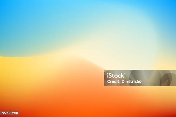 Abstract Desert Background Stock Illustration - Download Image Now - Backgrounds, Color Gradient, Orange Color