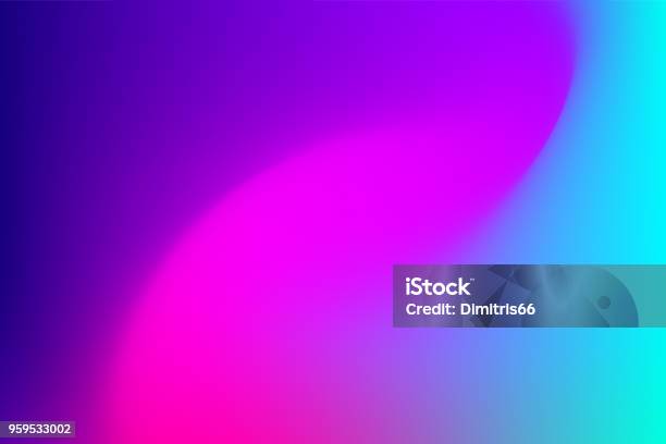 Vector Abstract Vibrant Mesh Background Fuchsia To Blue Stock Illustration - Download Image Now