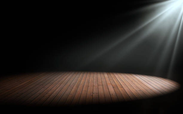 istock Light on wooden floor in empty room. 3d rendering 959538028