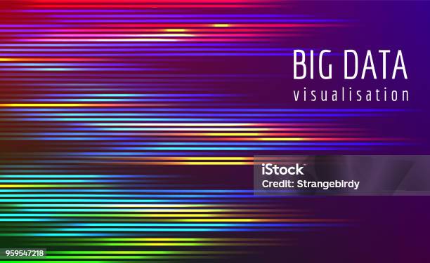Big Data Flow Vector Complex Visualisation Stock Illustration ...