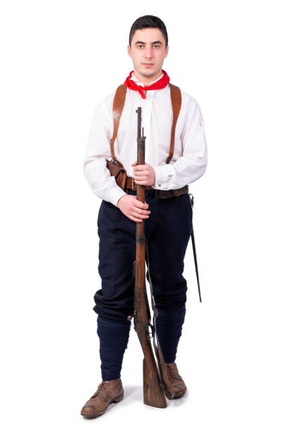 istock a retro french patriot on the white background 959547340