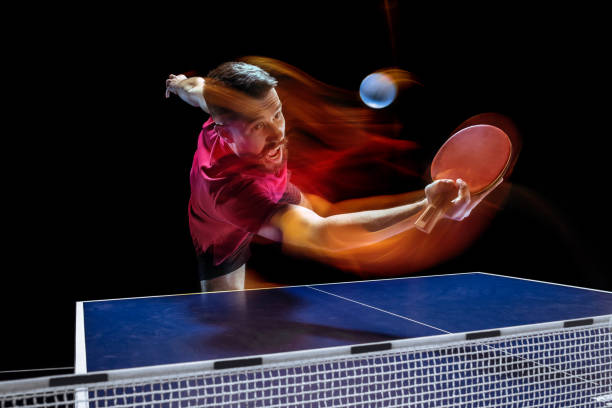 istock The table tennis player serving 959555360