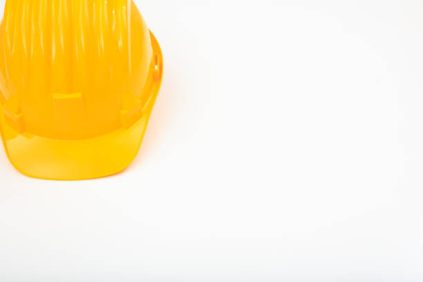 istock Yellow hard hat isolated on white background 959559766