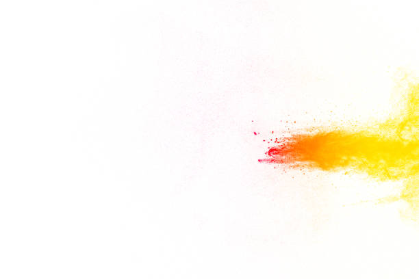 istock Multi color powder explosion isolated on white background. Colored dust splash cloud  on white background. Launched colorful particles on background. Painted Holi in festival. 959560780
