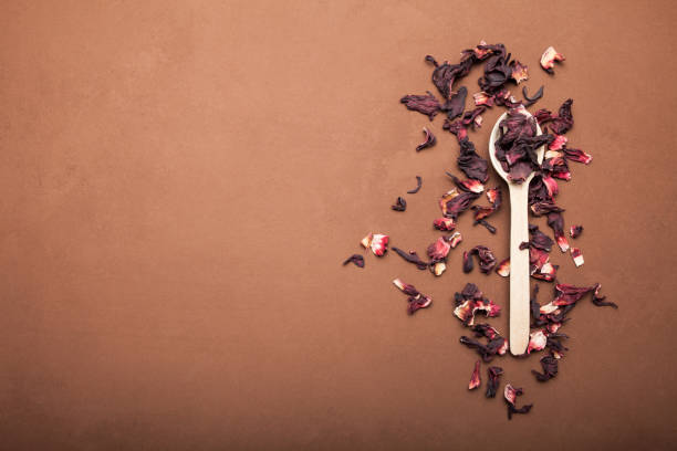 istock Dry leaves of hibiscus for herbal tea. 959562006