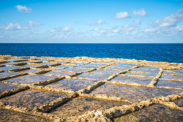 istock Salt evaporation ponds on Gozo island, Malta 959572162