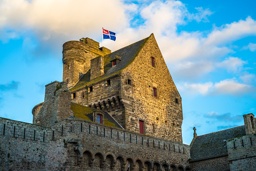 The town hall of Saint-Malo, historic walled city in Brittany, France