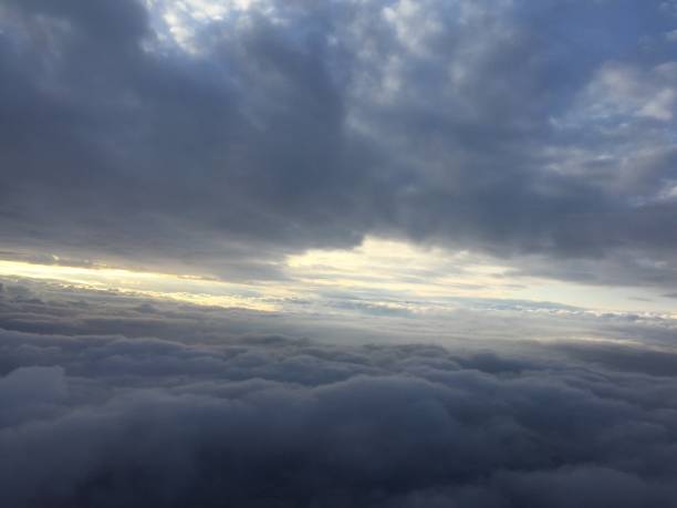 istock Heavily clouded sky a view from airplane 959576918