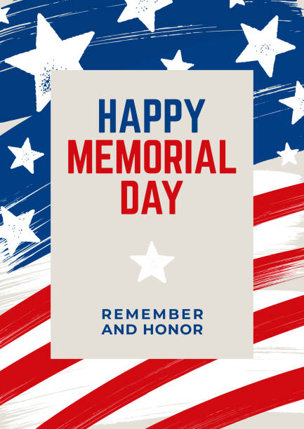 ilustraciones, imágenes clip art, dibujos animados e iconos de stock de banner de memorial day - ilustración - ejército de los estados unidos
